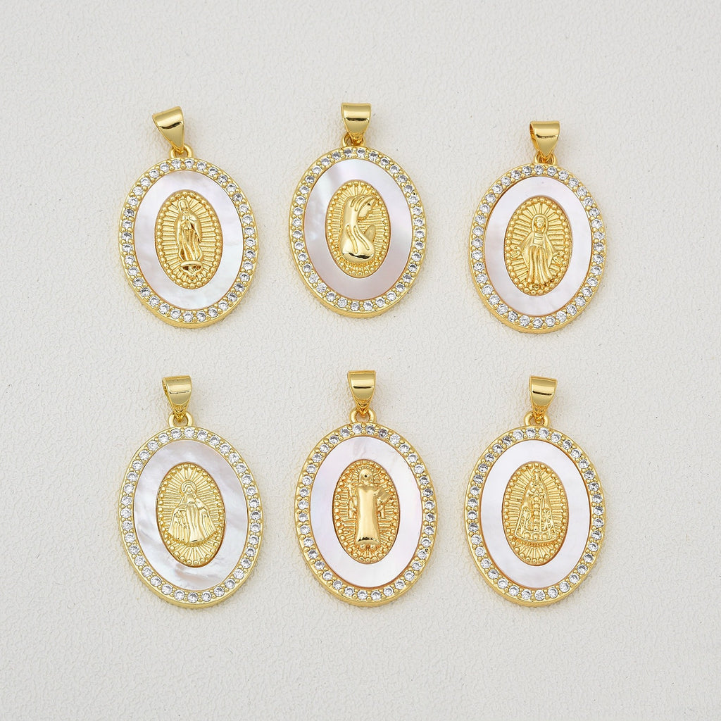 Vintage Madonna Pendant Cross Necklace Women's Fashion New Popular Pendant Clavicle Chain