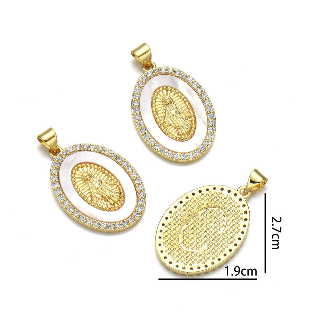 Vintage Madonna Pendant Cross Necklace Women's Fashion New Popular Pendant Clavicle Chain