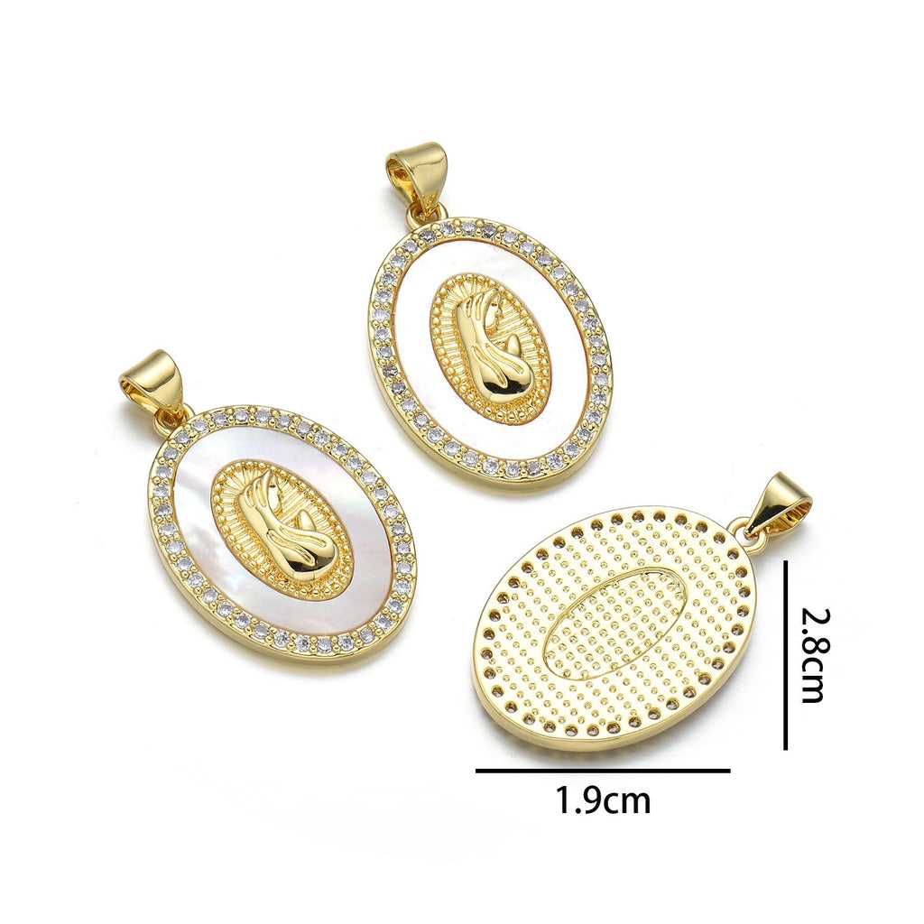 Vintage Madonna Pendant Cross Necklace Women's Fashion New Popular Pendant Clavicle Chain