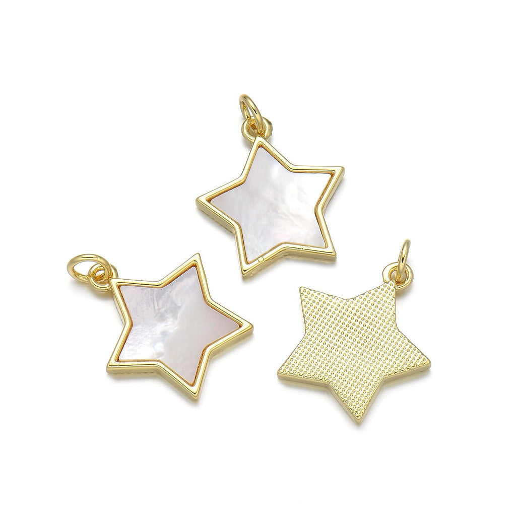 Shell copper gold-plated star butterfly pendant diy accessories clavicle chain fashion high-end necklace