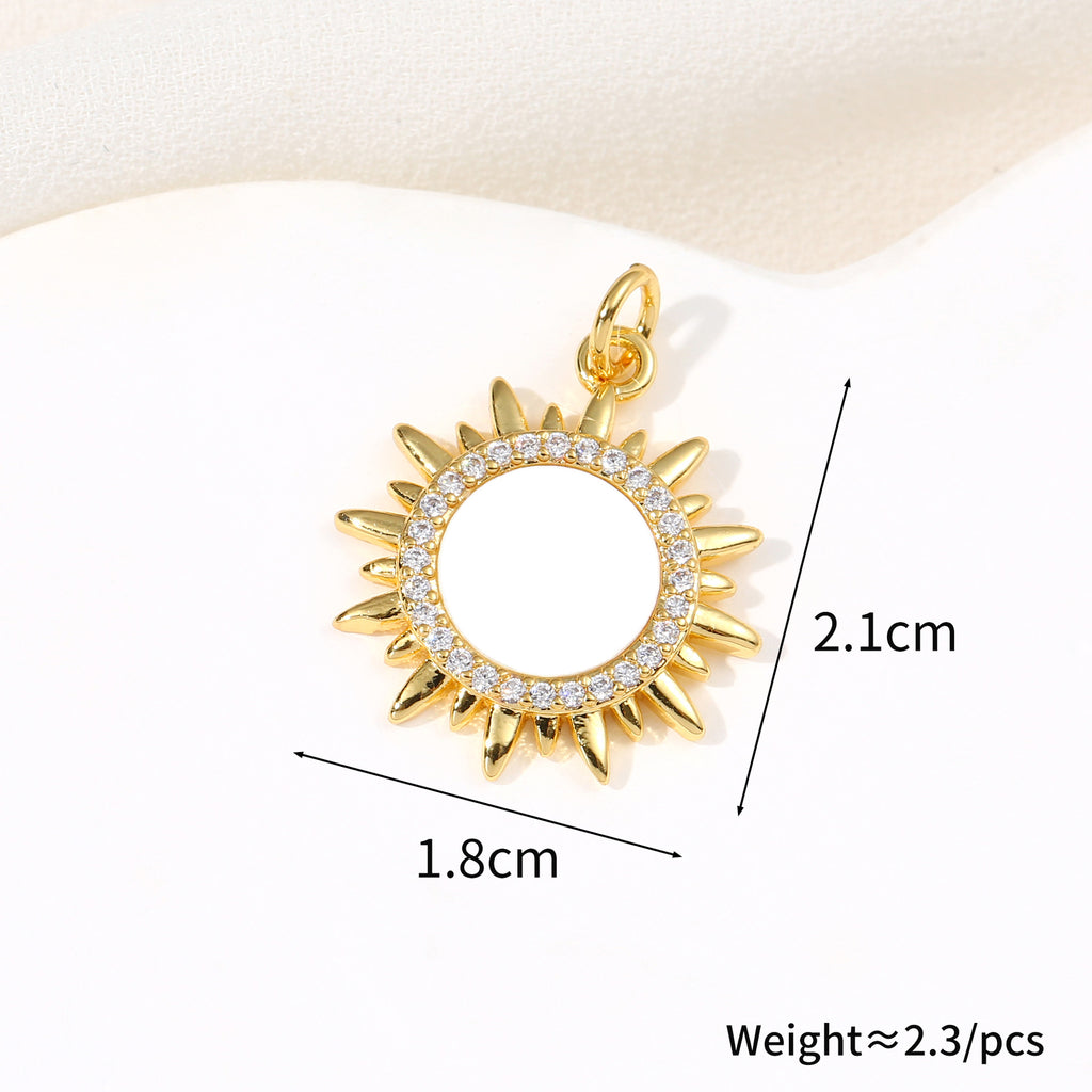 Zircon Shell Sunflower Round Star Necklace Jewelry European and American Manufacturers Wholesale