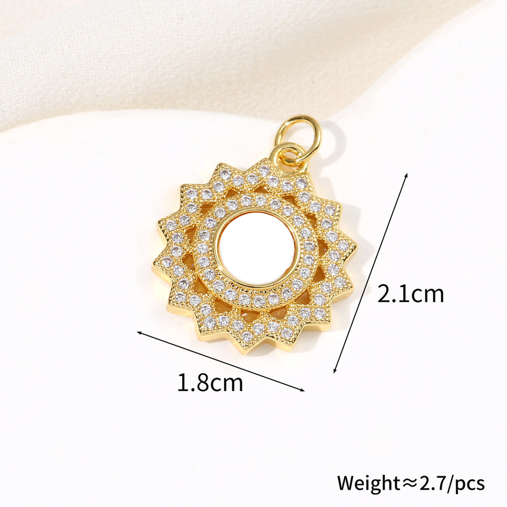 Zircon Shell Sunflower Round Star Necklace Jewelry European and American Manufacturers Wholesale