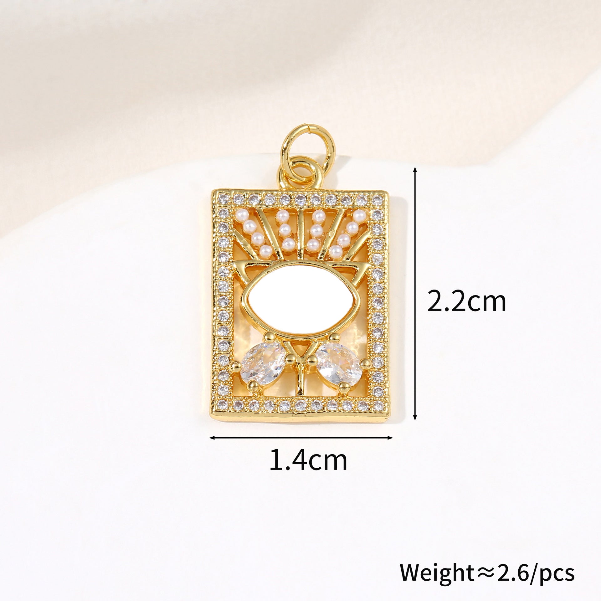 Full diamond four-leaf clover inlaid pearl necklace female personality versatile jewelry DIY bracelet necklace accessories