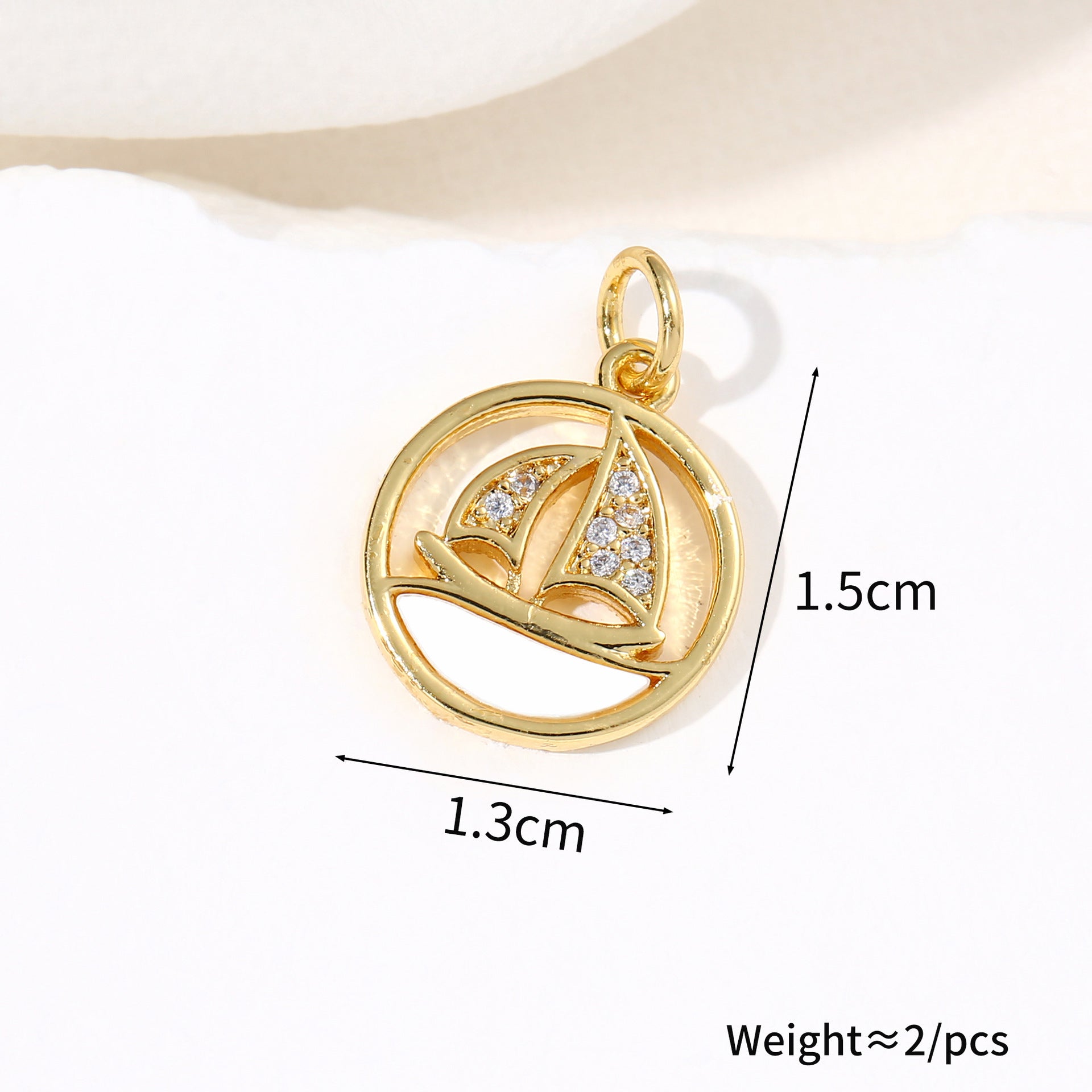 Car, bicycle, sailboat, shell pendant, single pendant necklace for women, versatile clavicle chain, long-lasting color