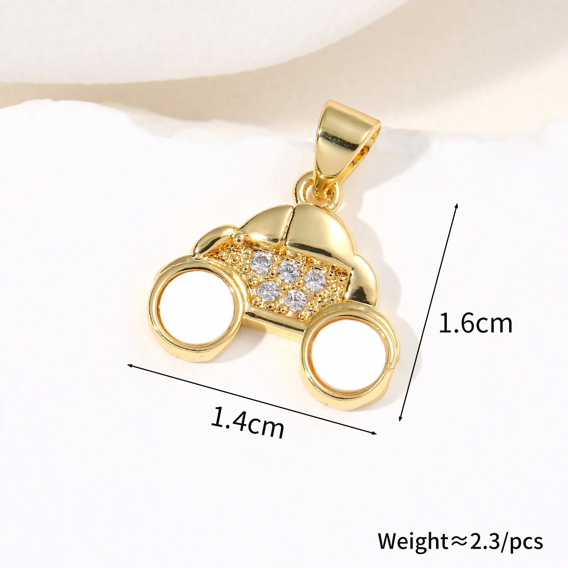 Car, bicycle, sailboat, shell pendant, single pendant necklace for women, versatile clavicle chain, long-lasting color