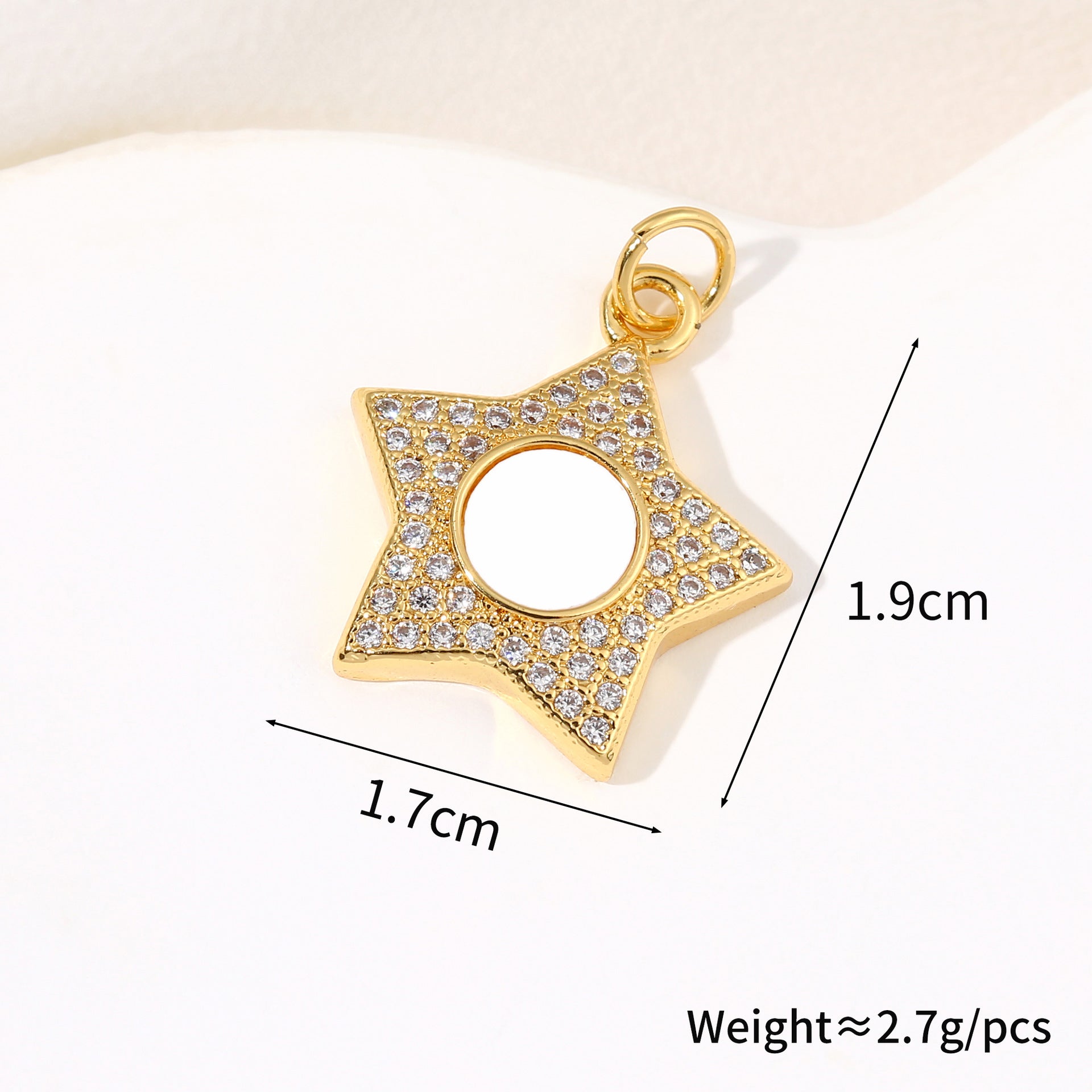 Stars and moons inlaid with diamonds, shells, stars and moons inlaid with zircon wholesale accessories pendants vintage necklaces