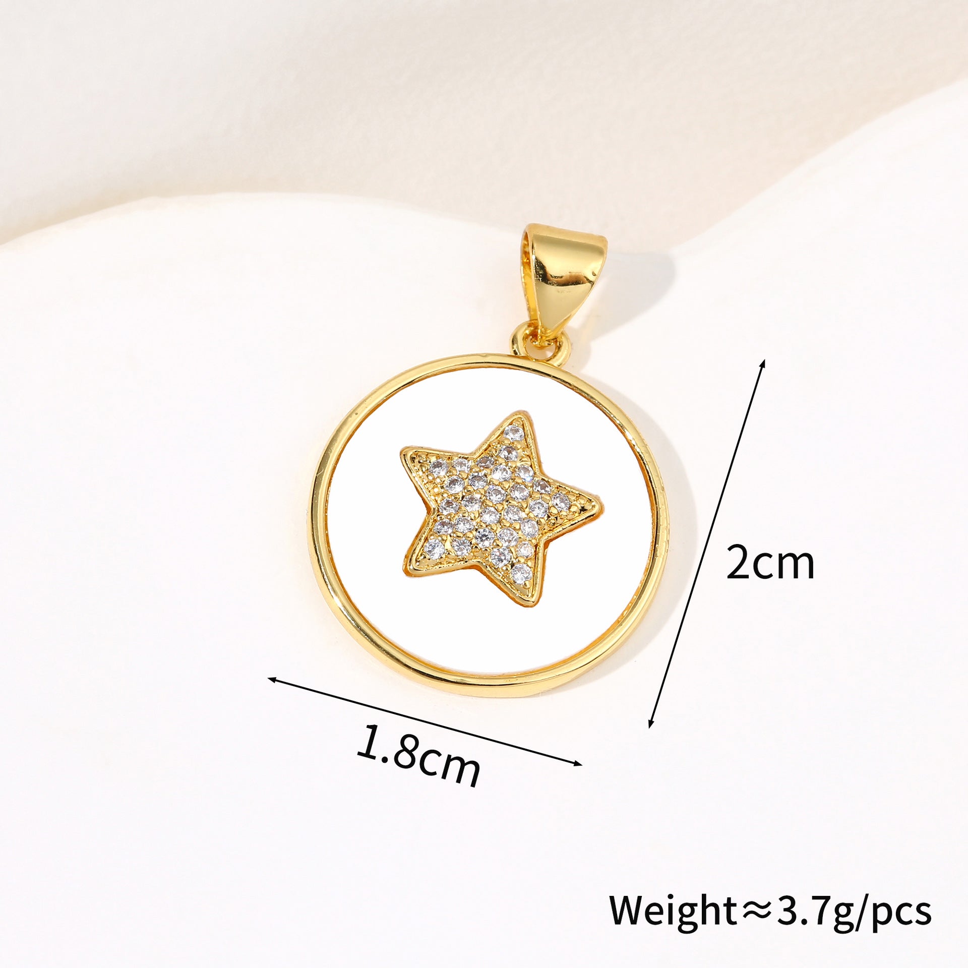 Stars and moons inlaid with diamonds, shells, stars and moons inlaid with zircon wholesale accessories pendants vintage necklaces