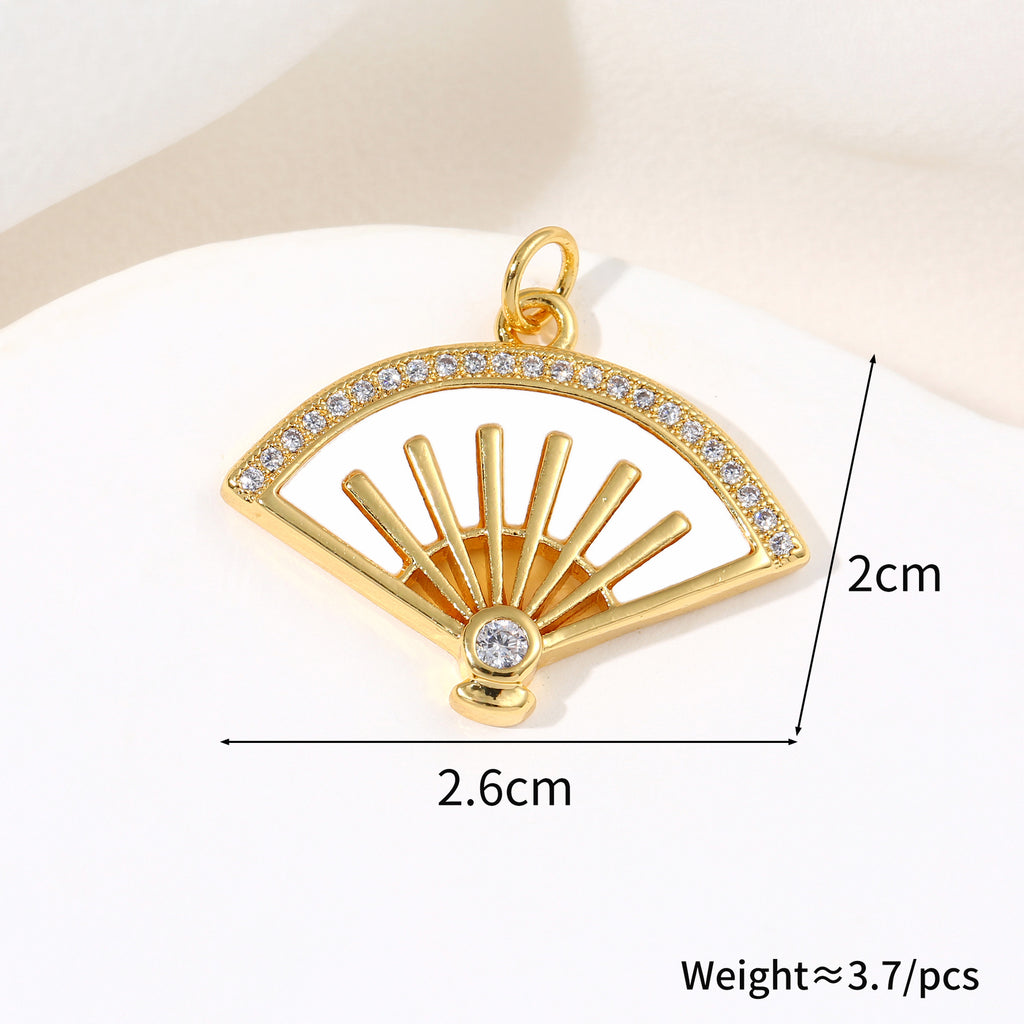 Chinese Ruyi auspicious cloud abacus shell pendant Bagua necklace for women high-end jewelry accessories clavicle chain