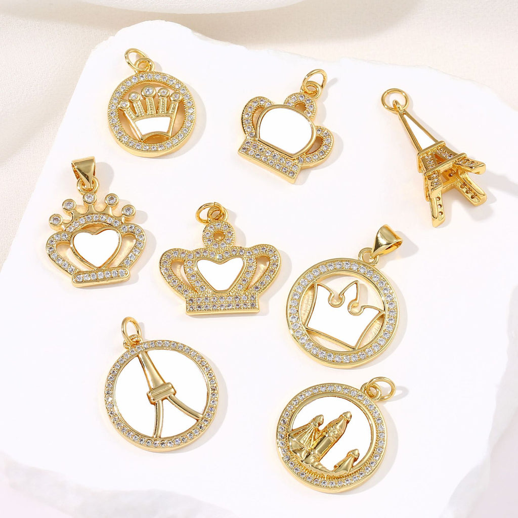 Shell pendant single pendant women's retro versatile high-end necklace clavicle chain