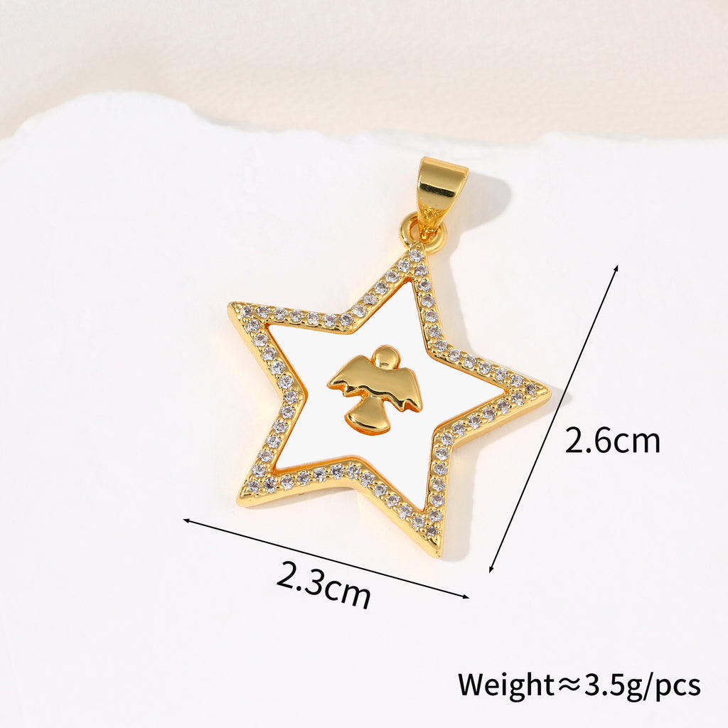 Star and moon creative shell pendant single pendant women's all-match high-end necklace clavicle chain