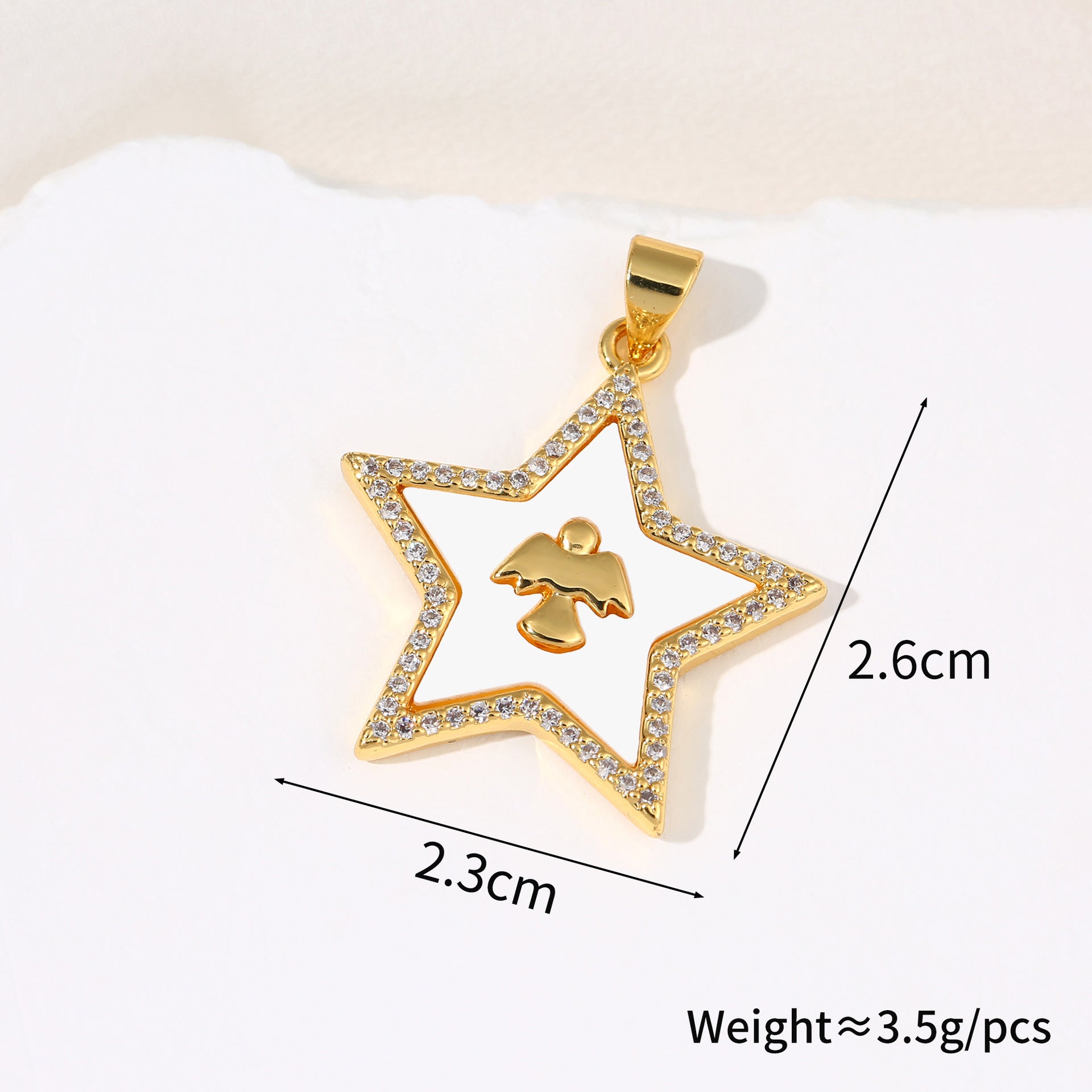 Star and moon creative shell pendant single pendant women's all-match high-end necklace clavicle chain