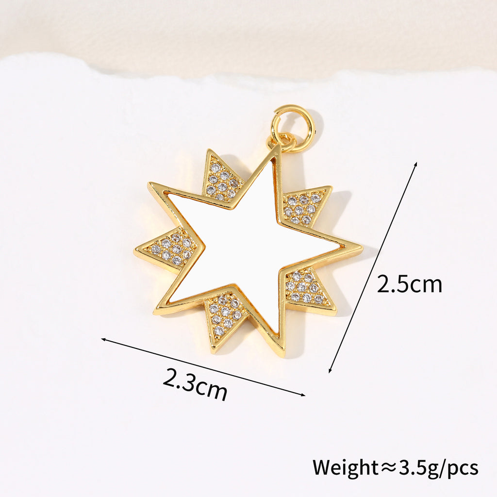 Star and moon creative shell pendant single pendant women's all-match high-end necklace clavicle chain