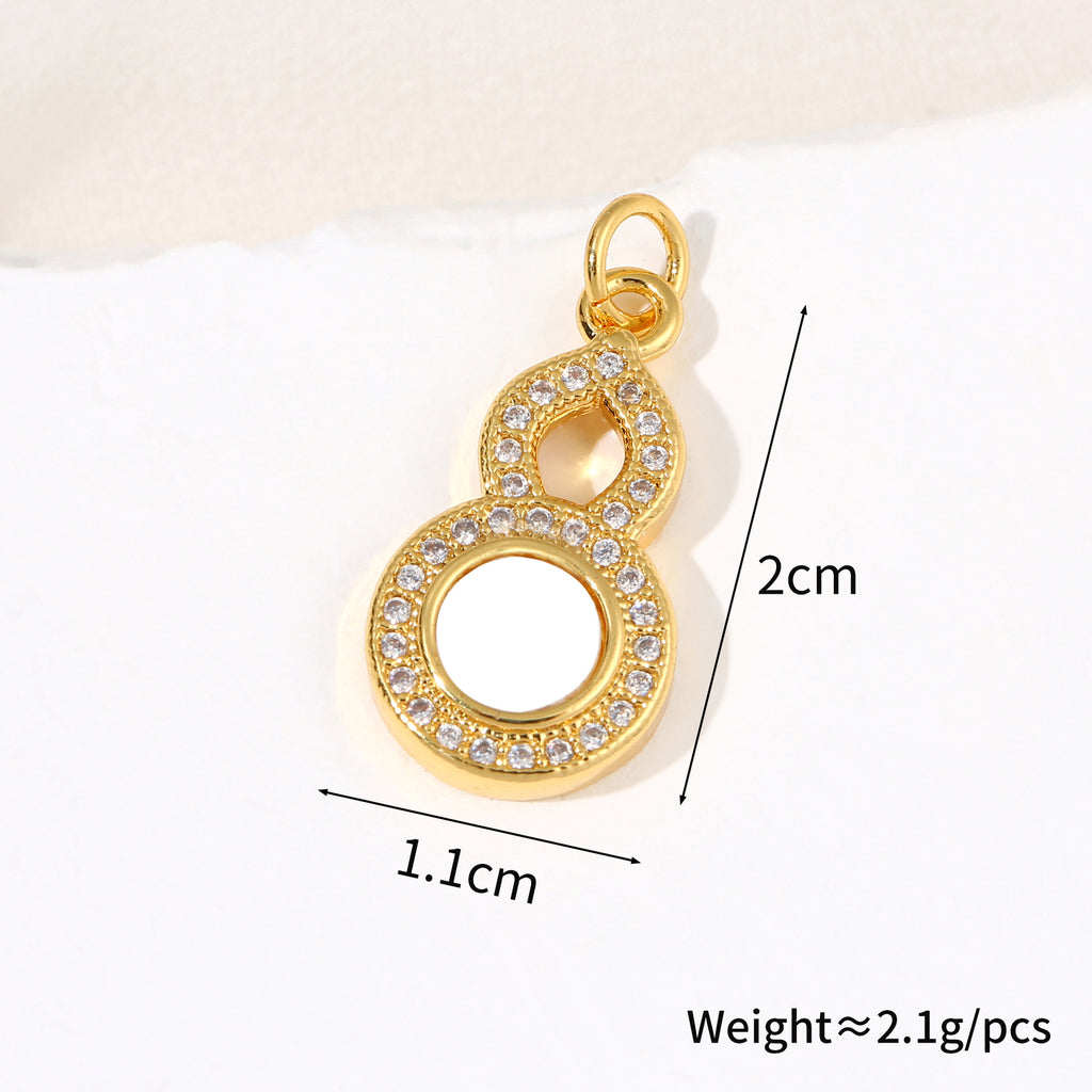 Inlaid zircon shell gourd pendant factory direct sales wholesale
