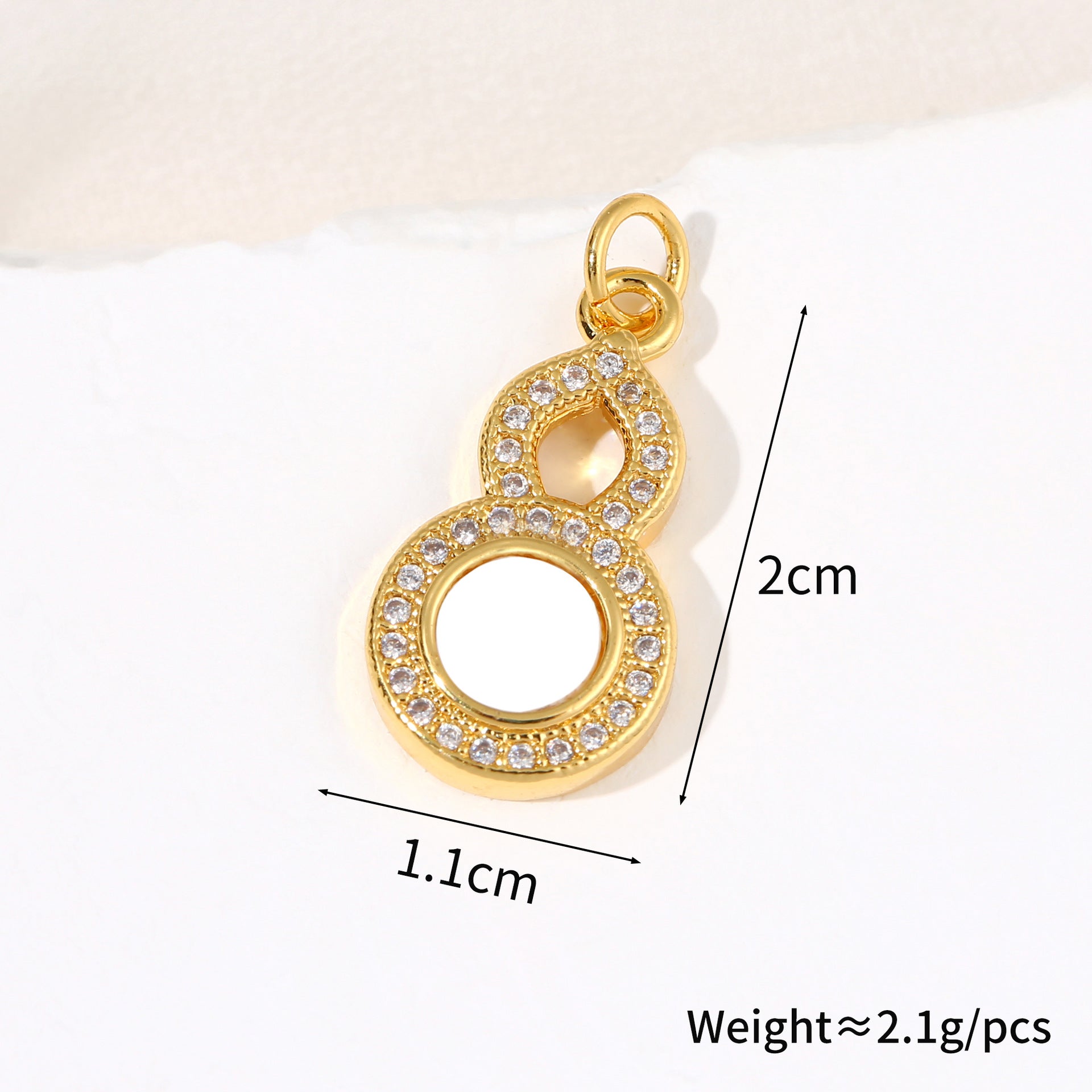 Inlaid zircon shell gourd pendant factory direct sales wholesale