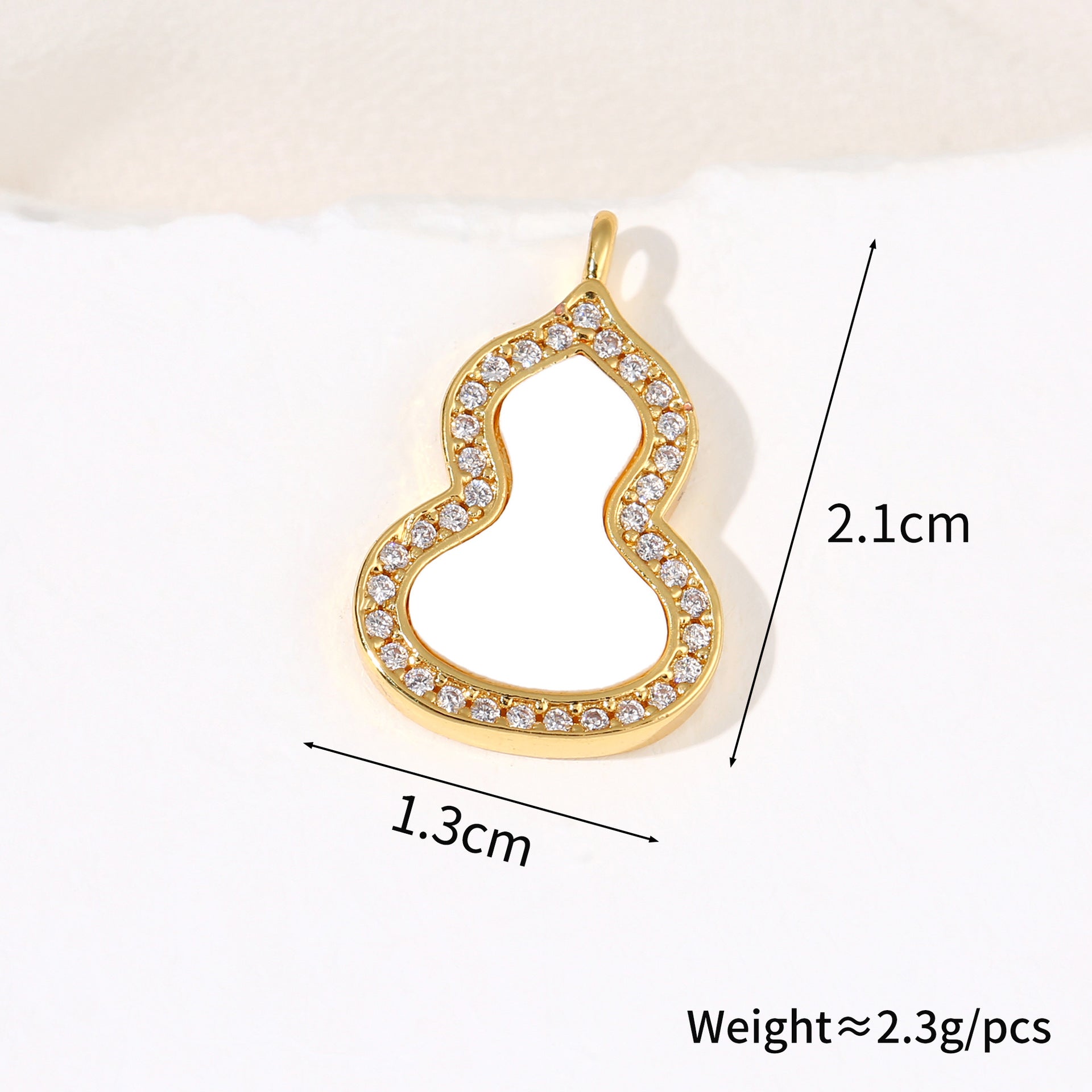 Inlaid zircon shell gourd pendant factory direct sales wholesale
